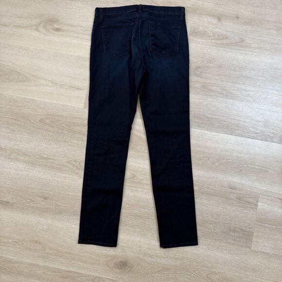 J Brand Jeans Womens Mid Rise Rail Dark Wash Slim Cigarette Denim Sz 31 - Picture 2 of 7